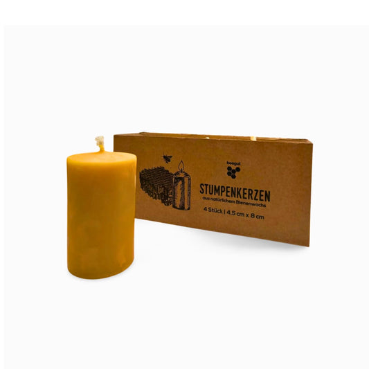 Stumpenkerzen aus Bienenwachs