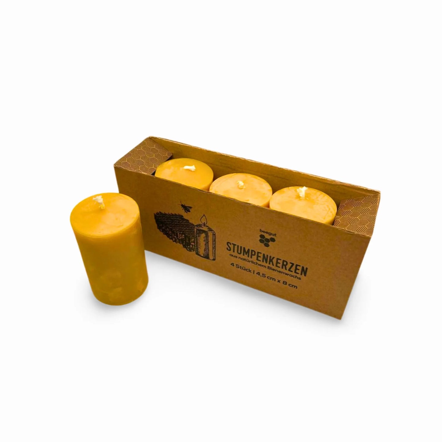 Stumpenkerzen aus Bienenwachs