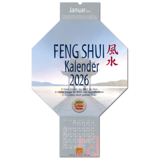 Wand-Kalender Feng Shui 2026