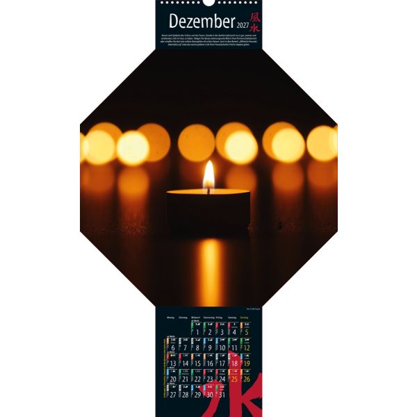 Wand-Kalender Feng Shui 2027