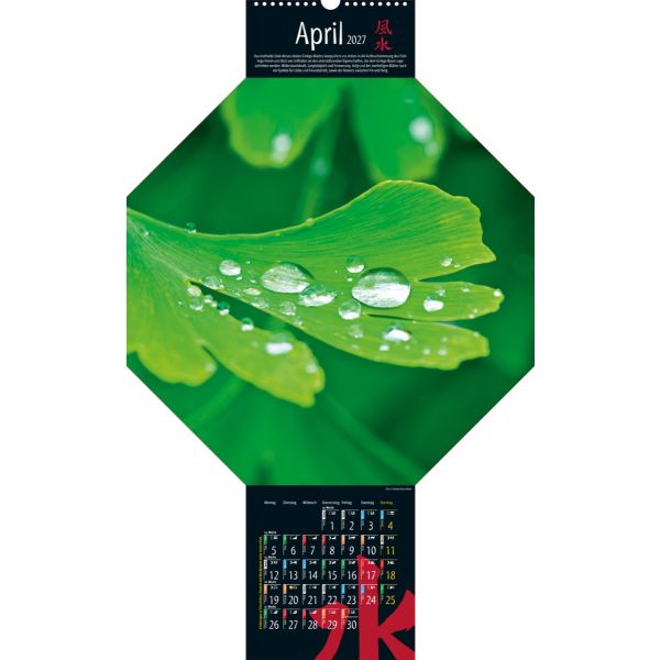 Wand-Kalender Feng Shui 2027