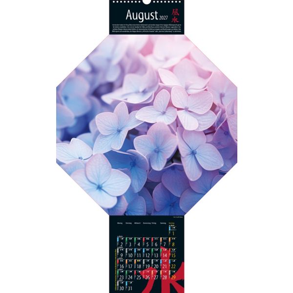 Wand-Kalender Feng Shui 2027