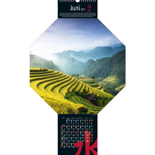 Wand-Kalender Feng Shui 2027