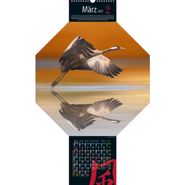 Wand-Kalender Feng Shui 2027