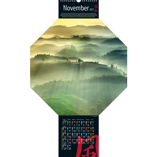 Wand-Kalender Feng Shui 2027