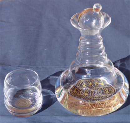 Trinkglas Mythos gold Blume des Lebens