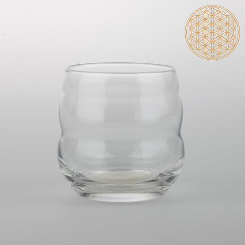 Trinkglas Mythos gold Blume des Lebens